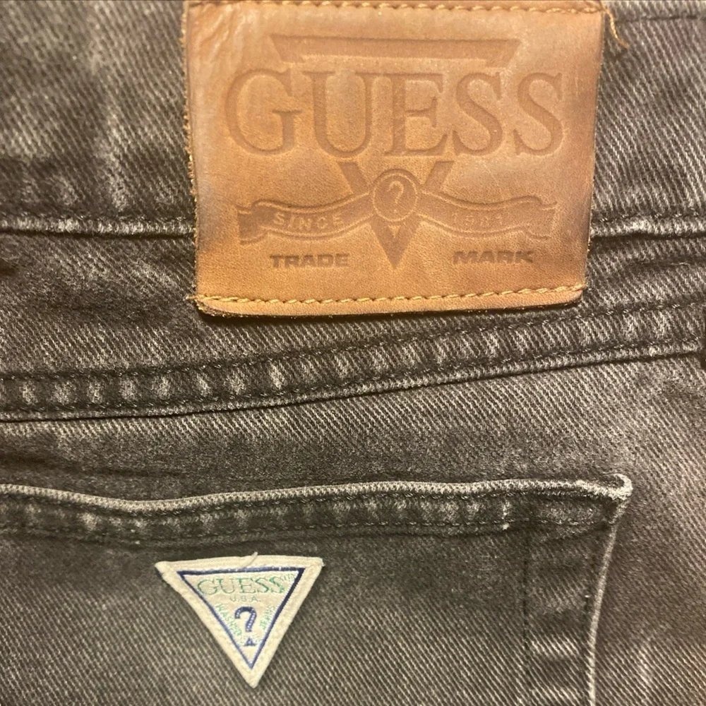 Vintage Guess Jeans Made in Canada Black Denim Men’s 90s Straight Leg 36x29 - Picture 12 of 13